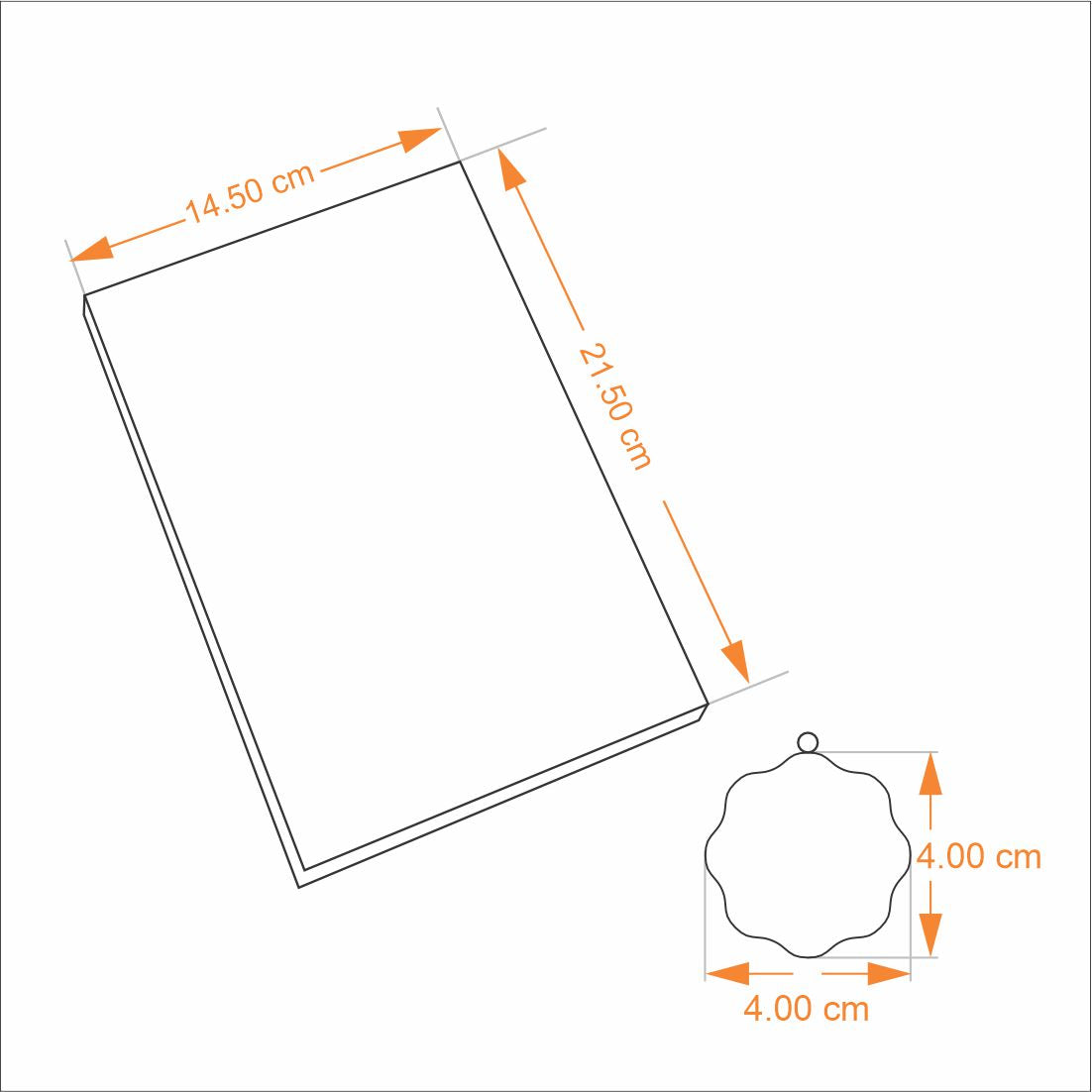 Vintage Journal With Stamps & Bookmark