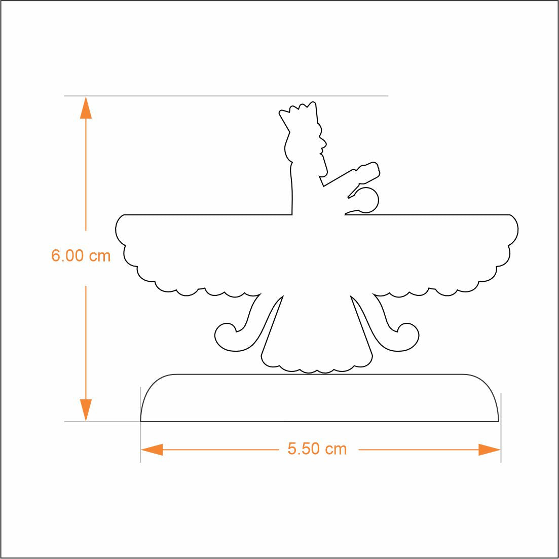 Car Dashboard Stand 24K Goldplated Brass - Faravahar