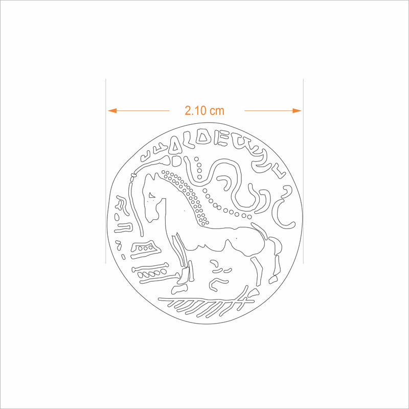 Cufflinks - King Samudragupta Ashvamedha Coin