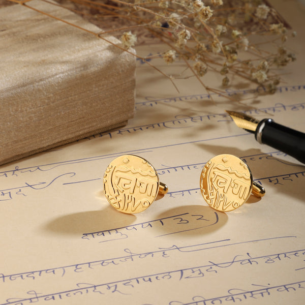 Cufflinks - Raja Khanderao Gaikwad(Baroda)- Coin