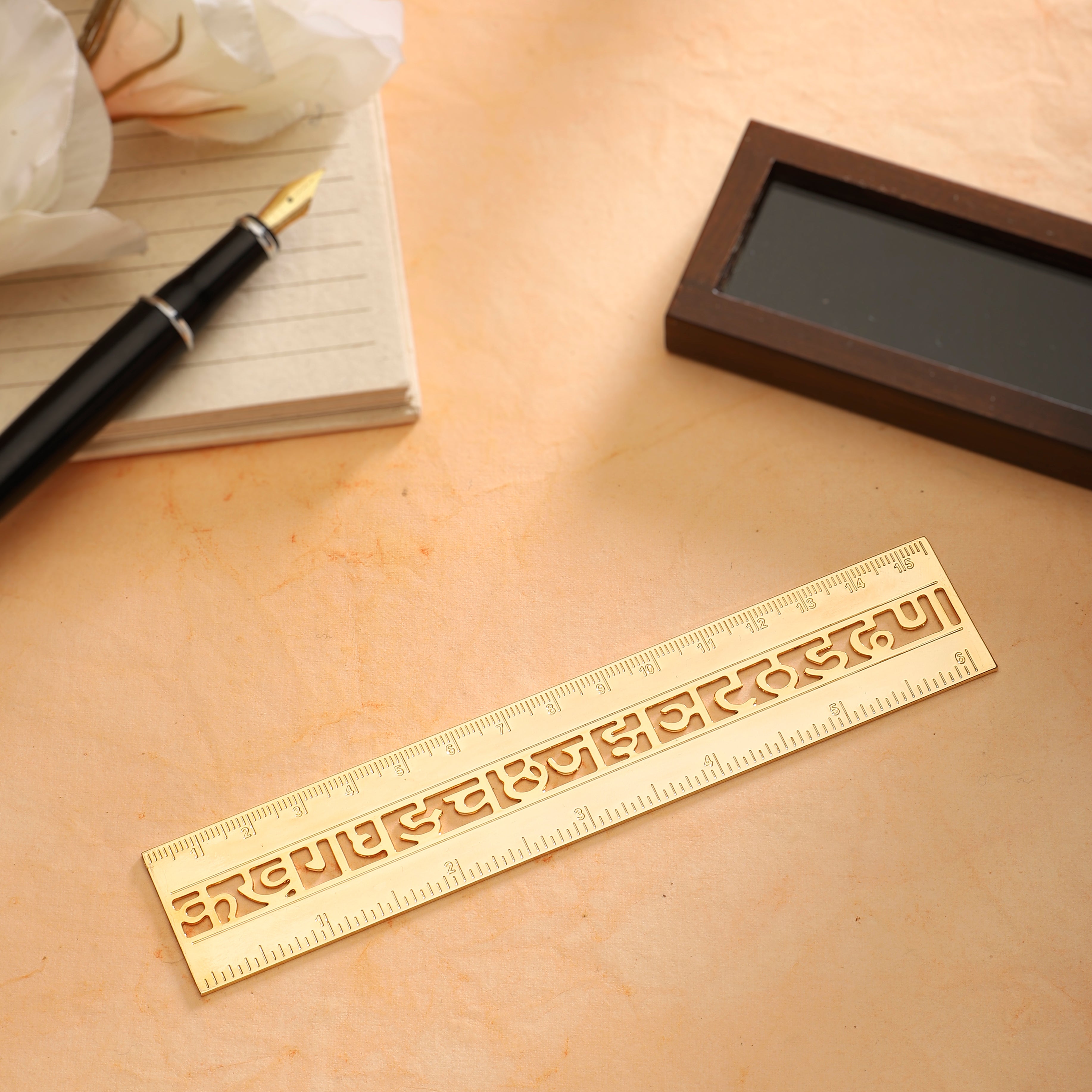 Scale Scriptum Goldplated - 15 Cms | Anand Prakash