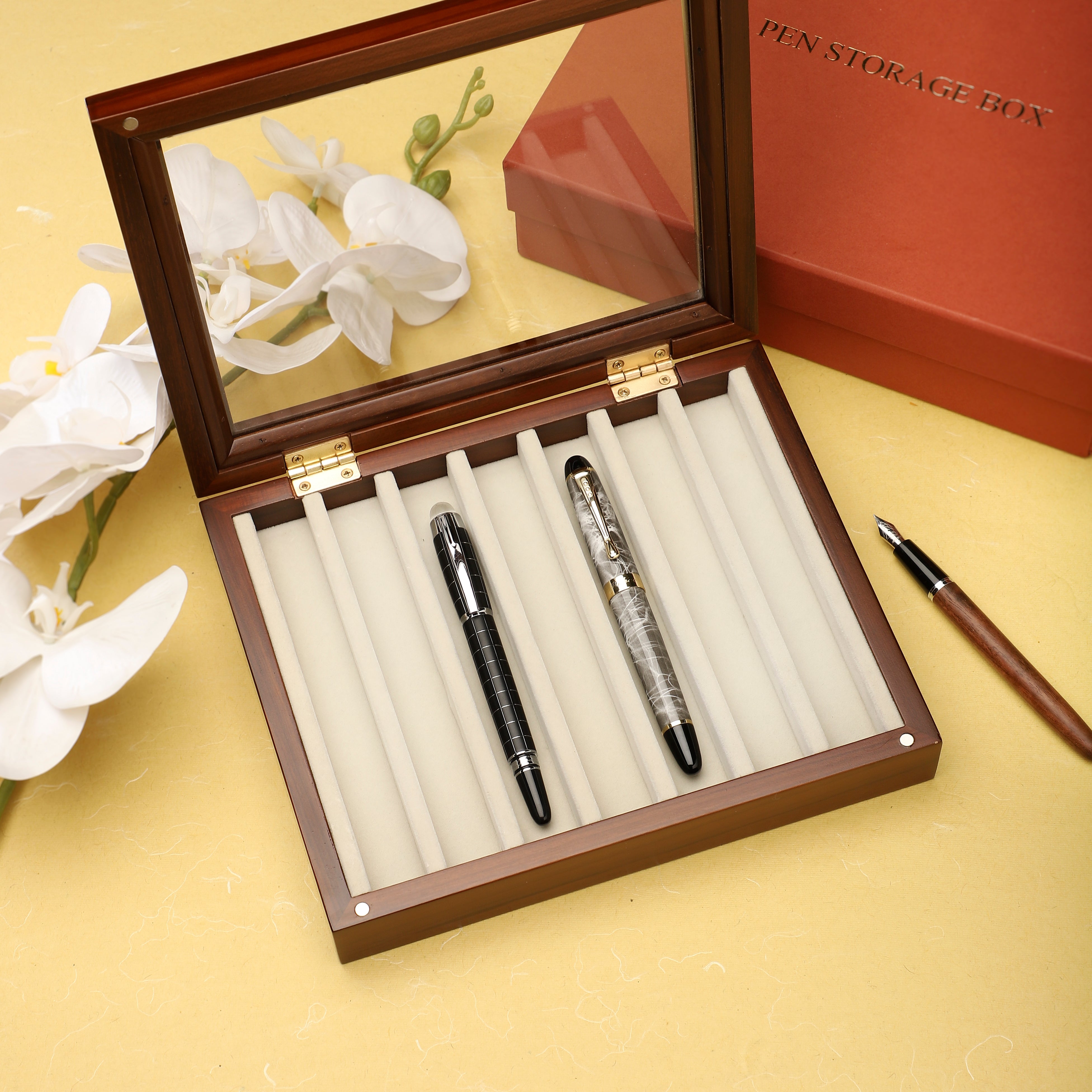 Pen Storage Box - Teak Wood