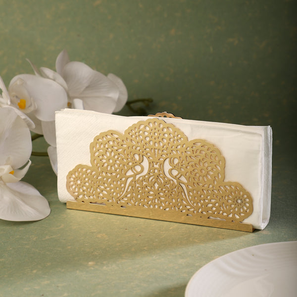 Napkin Holder - Feathered Bloom