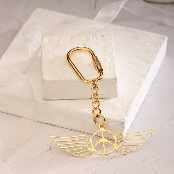 Keychain Pilot Wings - Goldplated