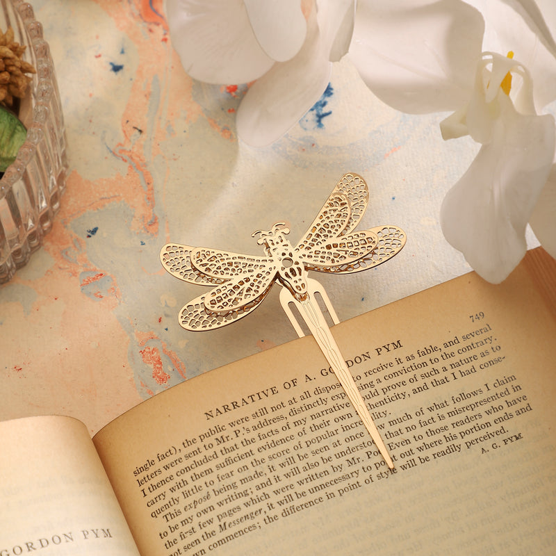 Bookmark Clip Design - Layered Dragonfly