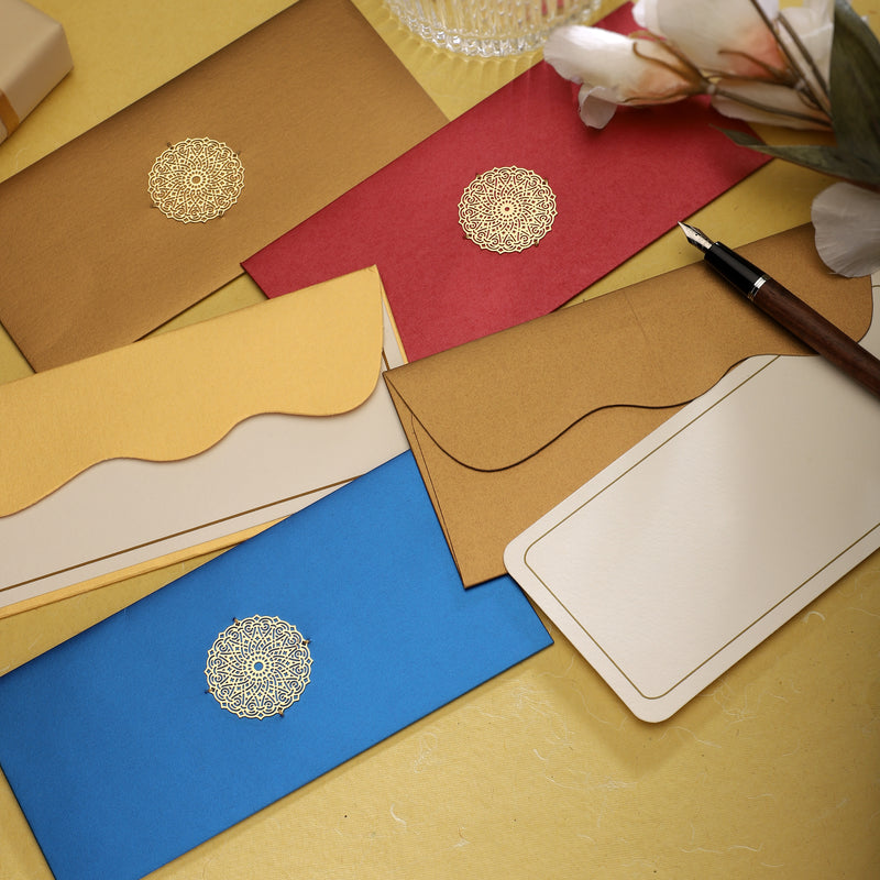 Money Envelope - Brass Flower - Single Piece