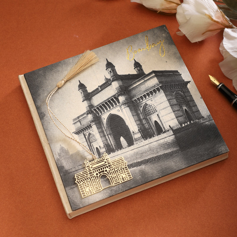 Journal & Bookmark - Vintage Monuments - Handprinted By Silkscreen