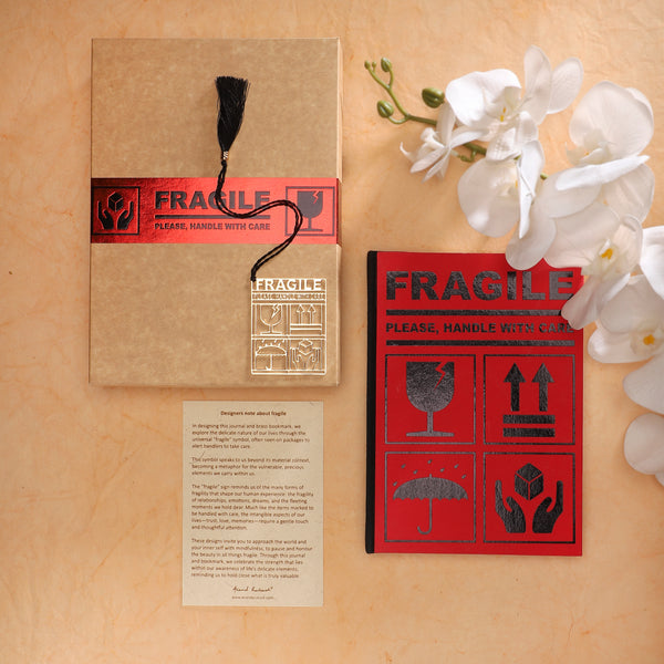 #items_fragile theme blank journal & bookmark