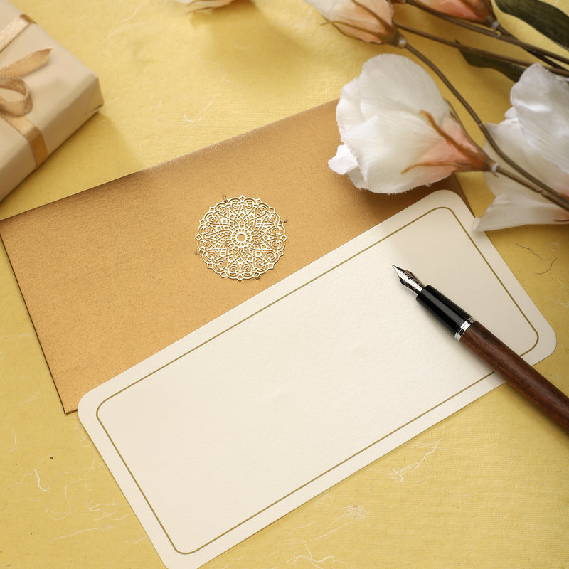Money Envelope - Brass Flower - Single Piece