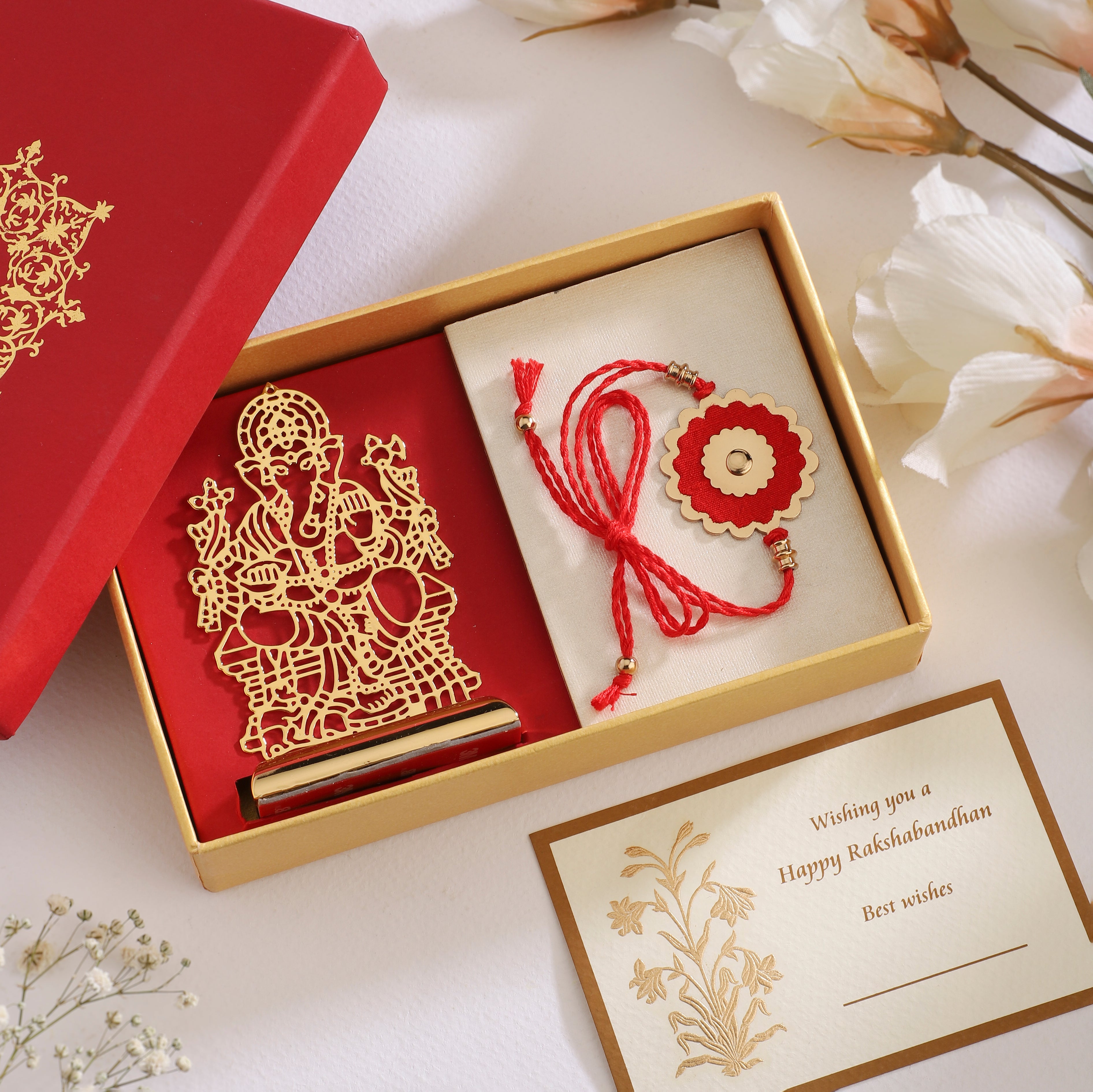 Rakhi Gift Box - Goldplated Sri Ganesha | Anand Prakash