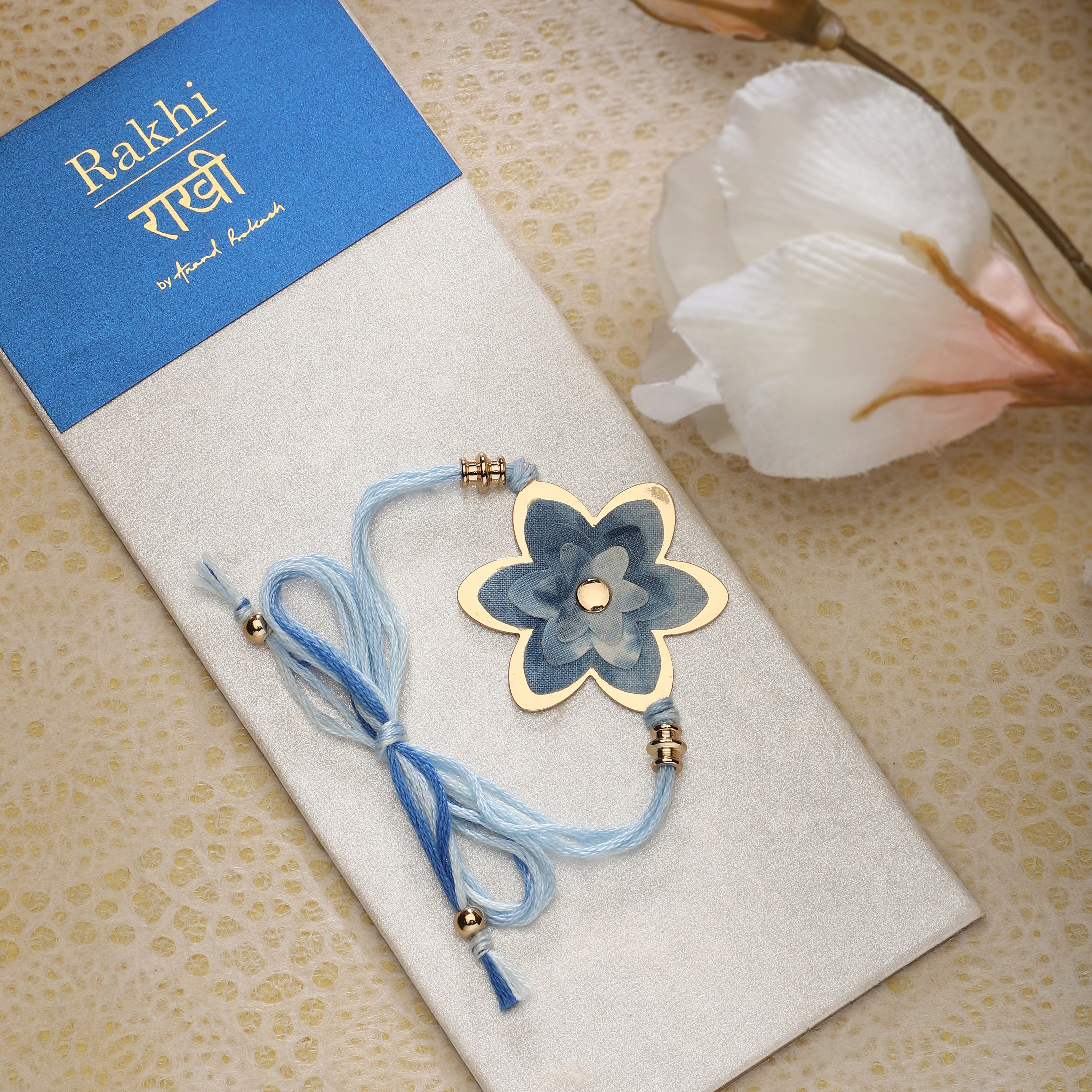 Rakhi Flower Layered - Shibori Textile