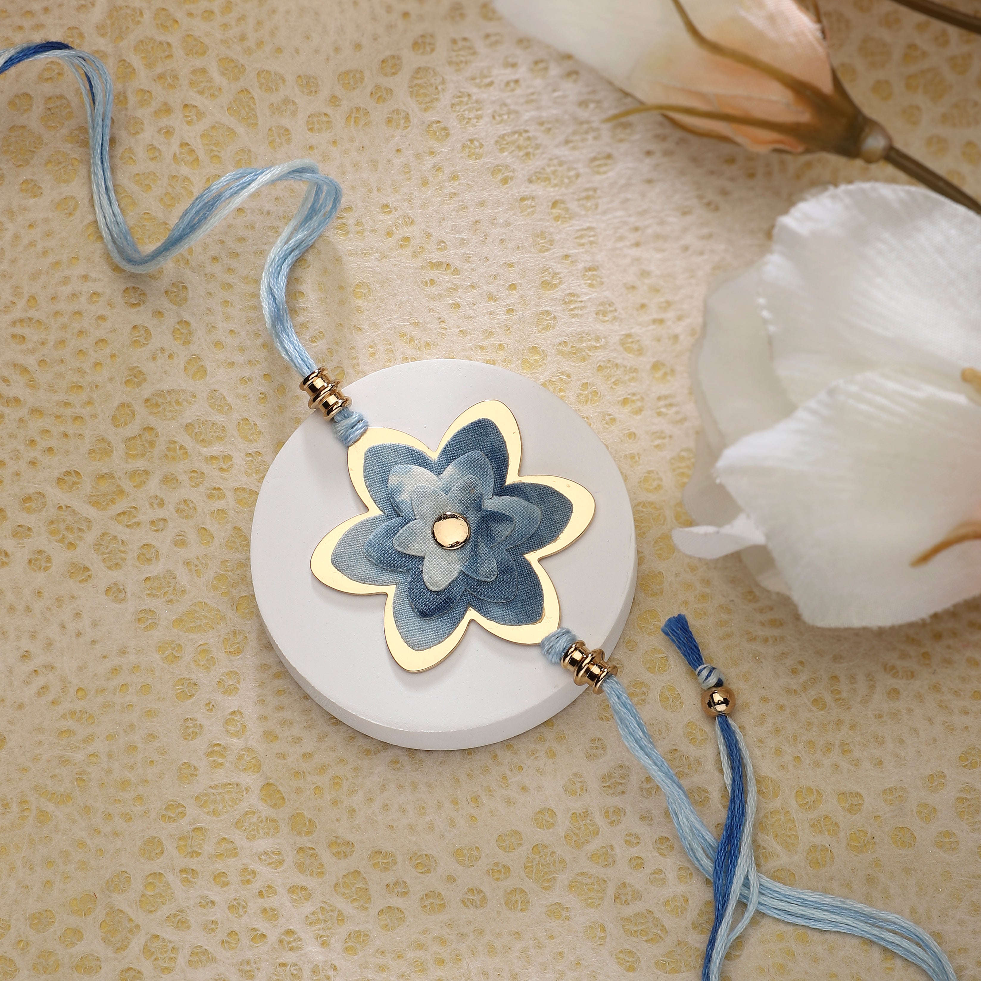 Rakhi Flower Layered - Shibori Textile