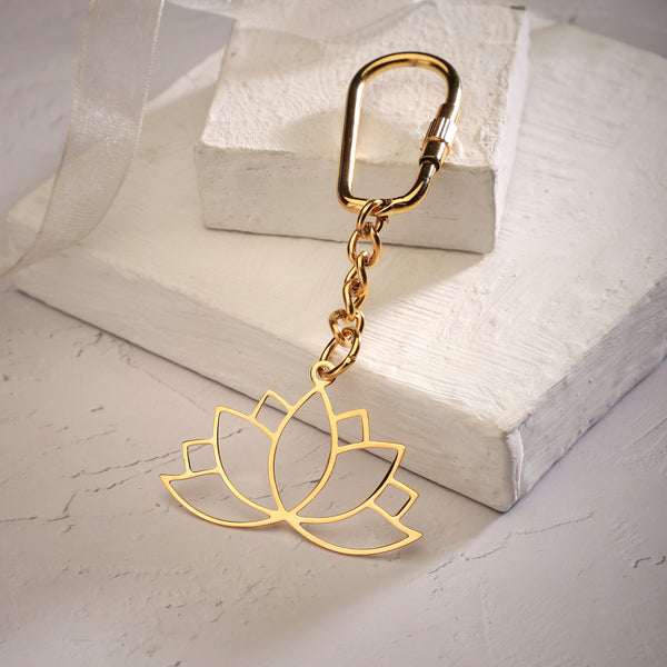 Keychain Lotus - Goldplated