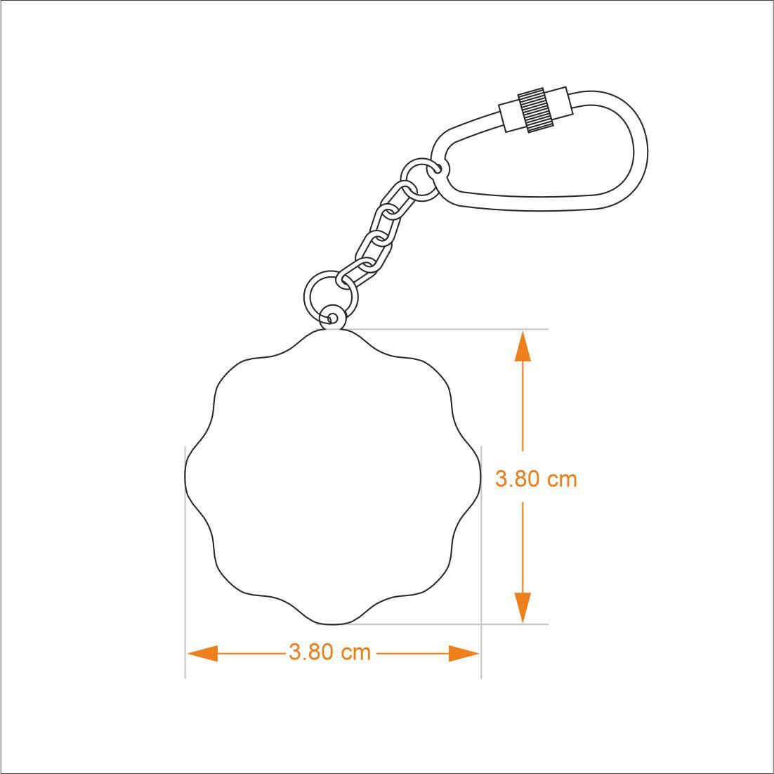 Keychain 10 Paise - Goldplated