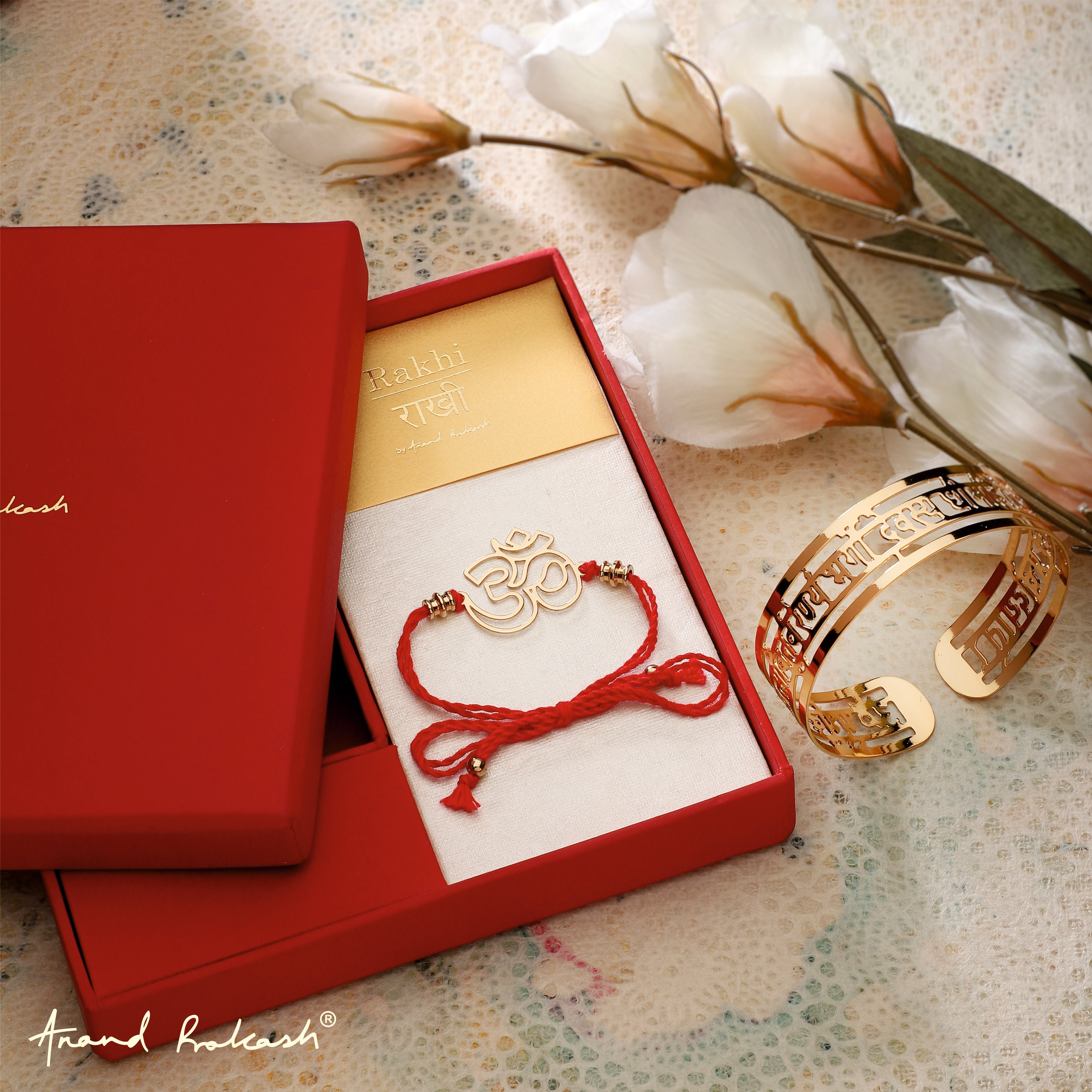 Rakhi Gift Box | Goldplated Gayatri Mantra Bracelet