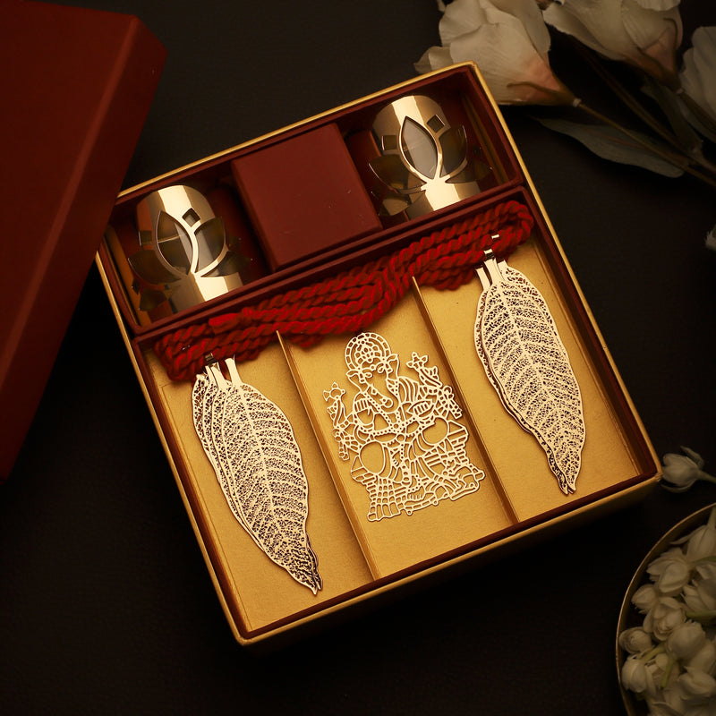 Gift Set - Lotus Tealight Holders & Door Hanging