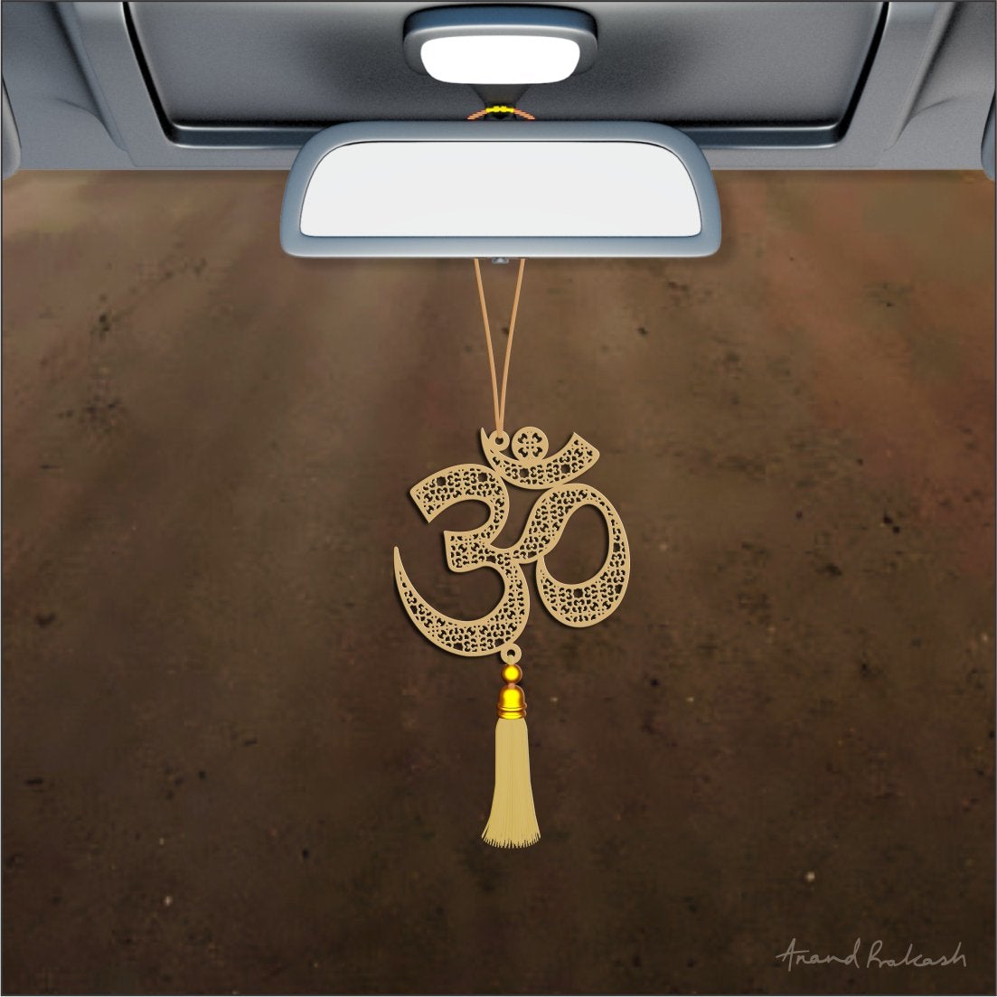 Car Hanging - Om Goldplated