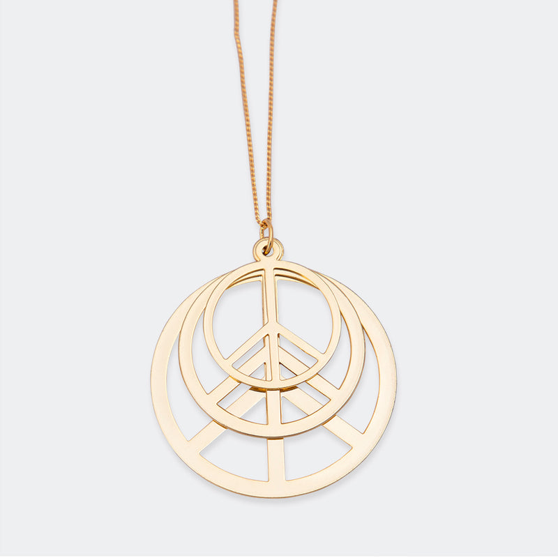 PENDANT PEACE SIGN - GOLDPLATED