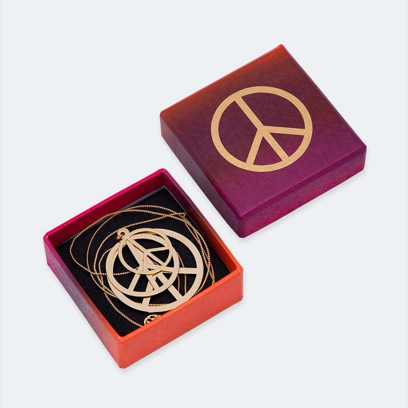 PENDANT PEACE SIGN - GOLDPLATED