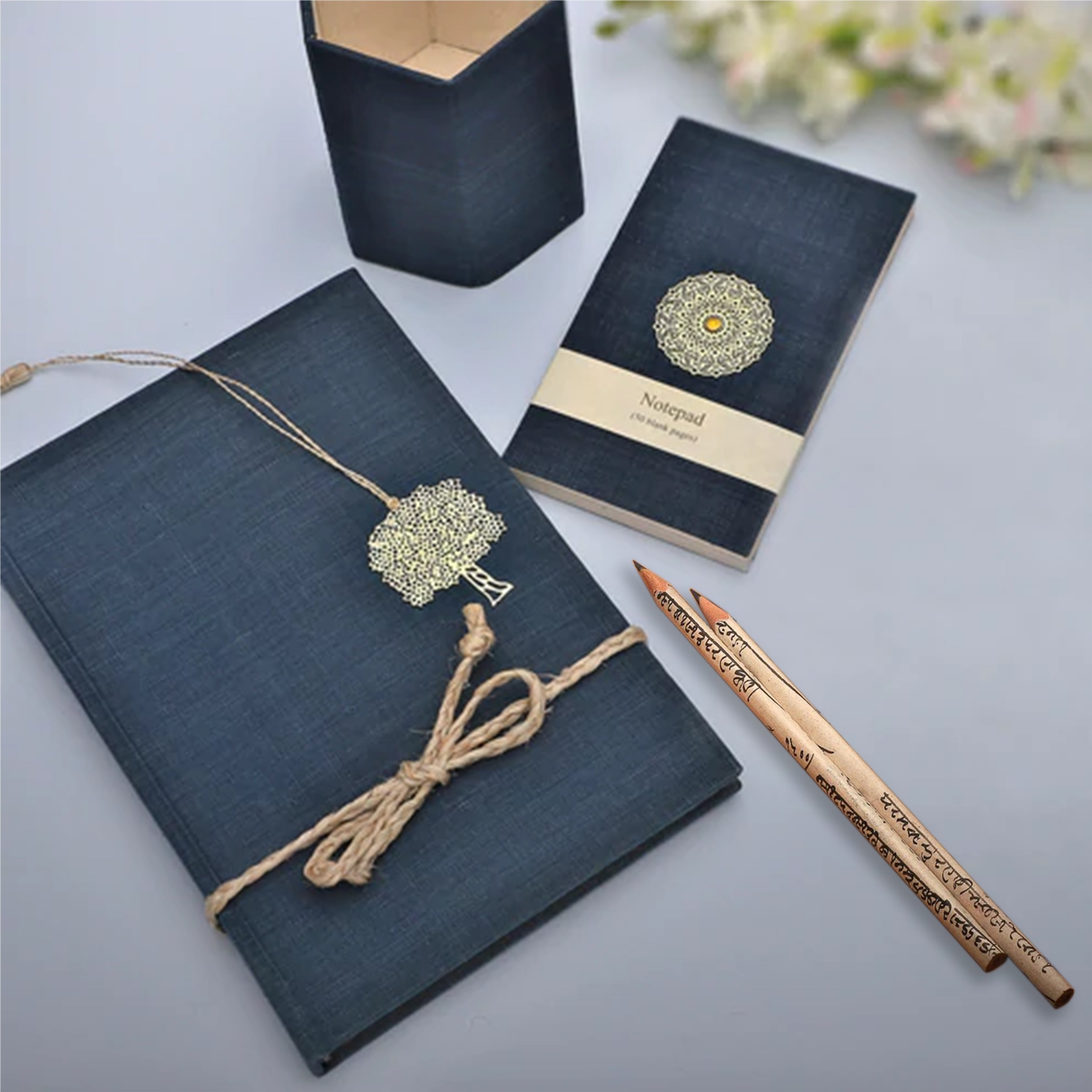 Gift Box With Indigo Textile Themed Products