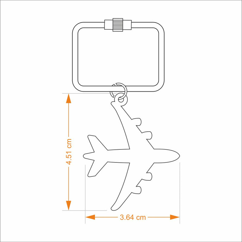 Keychain Ornate Aeroplane - Goldplated
