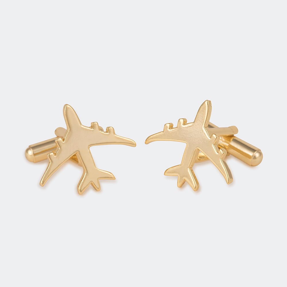 Cufflinks Aeroplane - Goldplated | Anand Prakash