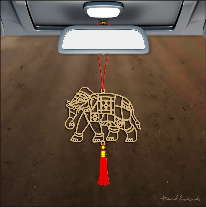 Car Hanging Goldplated - Elephant