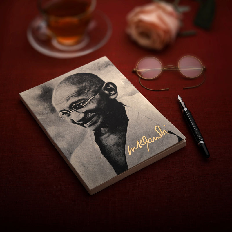 Journal Handprinted by Silkscreen - Mahatma Gandhi