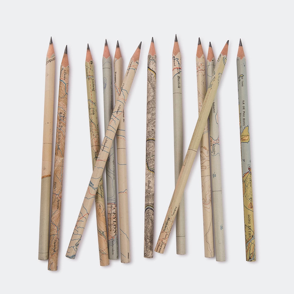 Pencils - Maps Box of 12