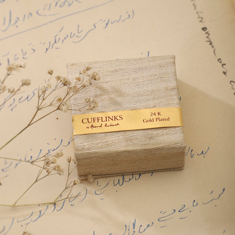Cufflinks Vintage Stamps  - Square Half Anna