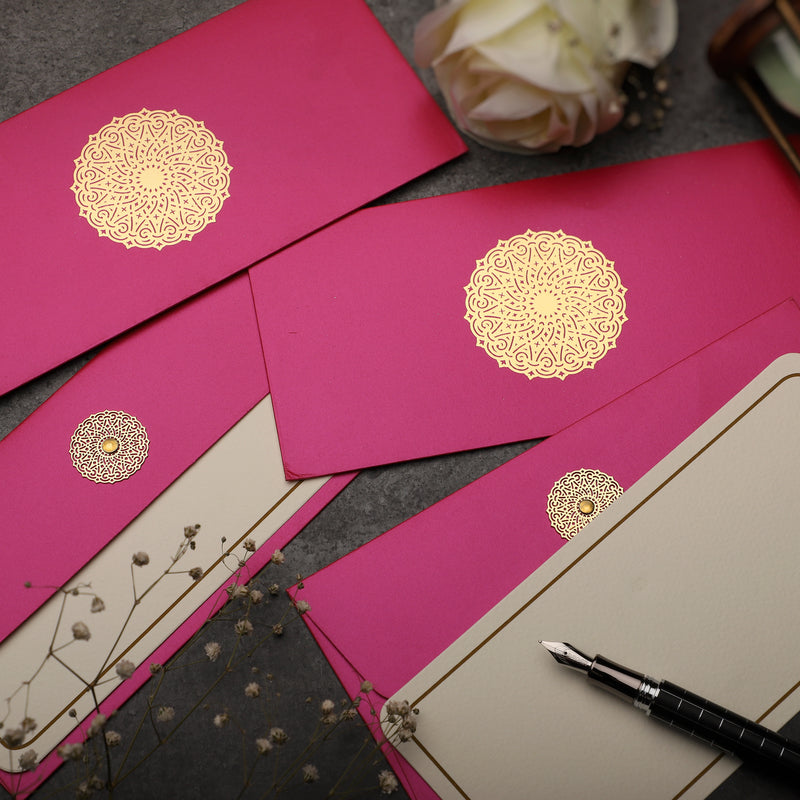 Envelopes Goldfoil Set of Four - Flower