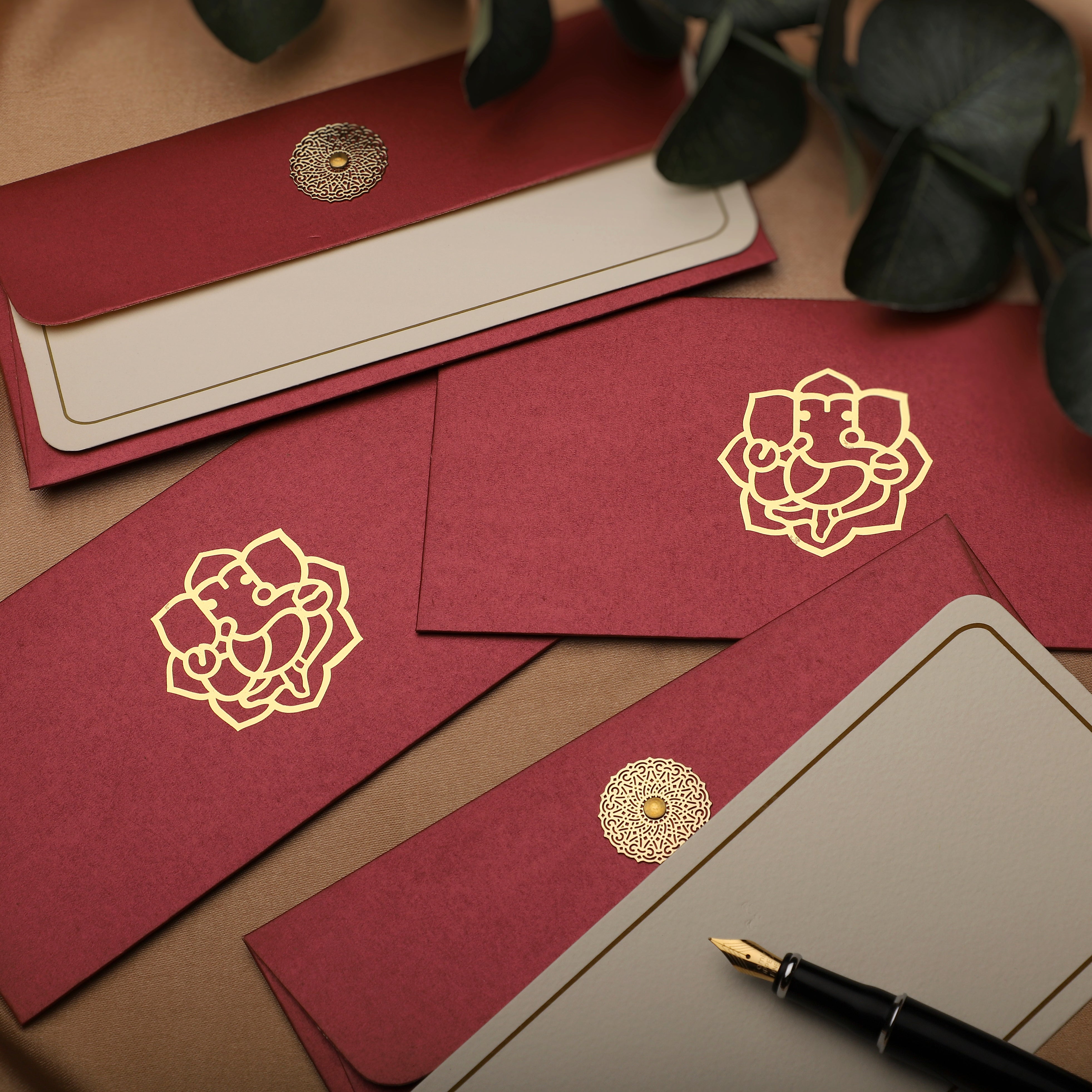 Envelope Goldfoil Set of Four - Sri Ganesha | Anand Prakash