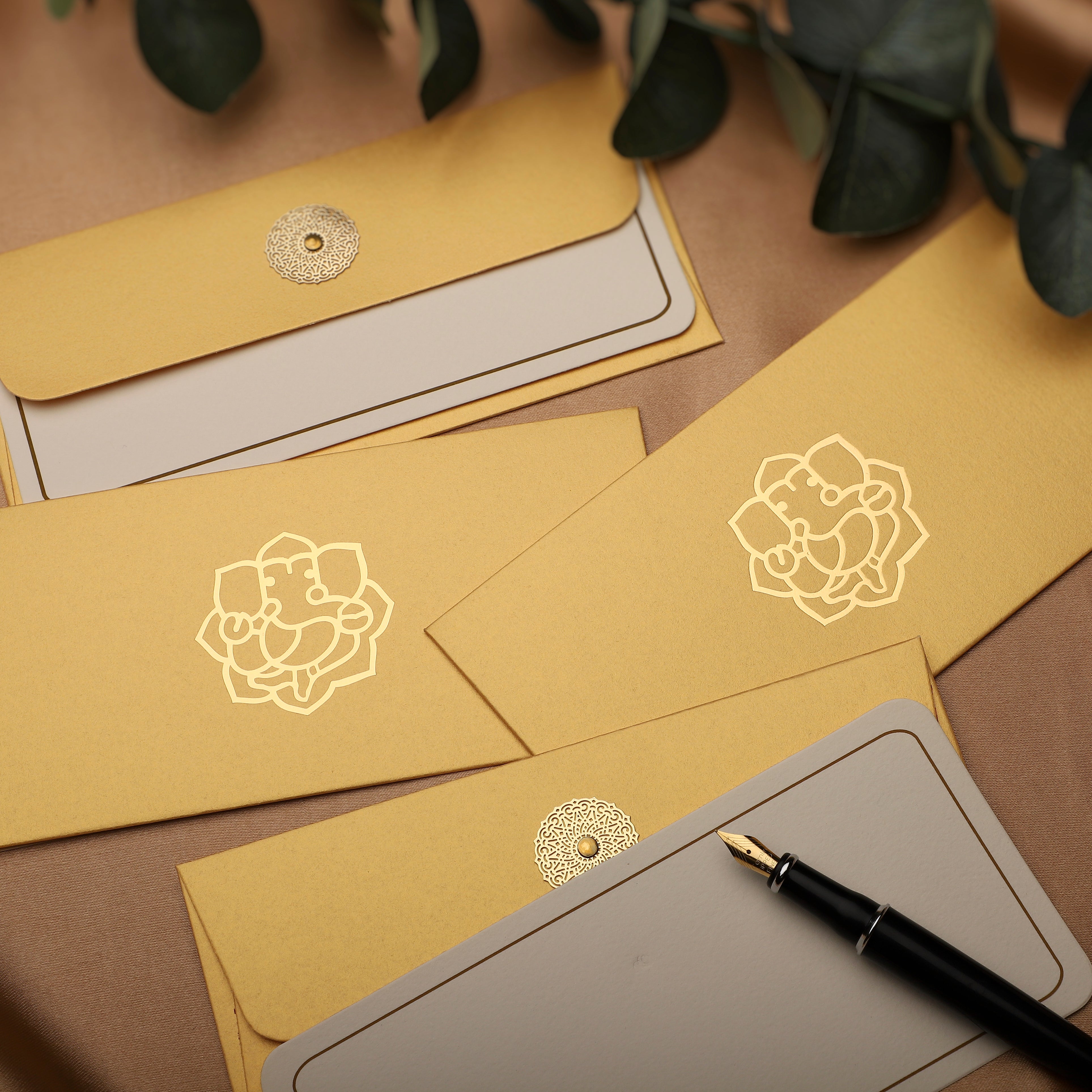 Envelope Goldfoil Set of Four - Sri Ganesha | Anand Prakash