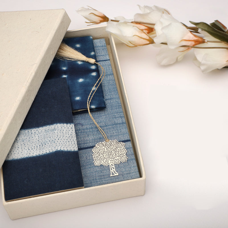 Gift Box - Indigo Shibori Textile Theme