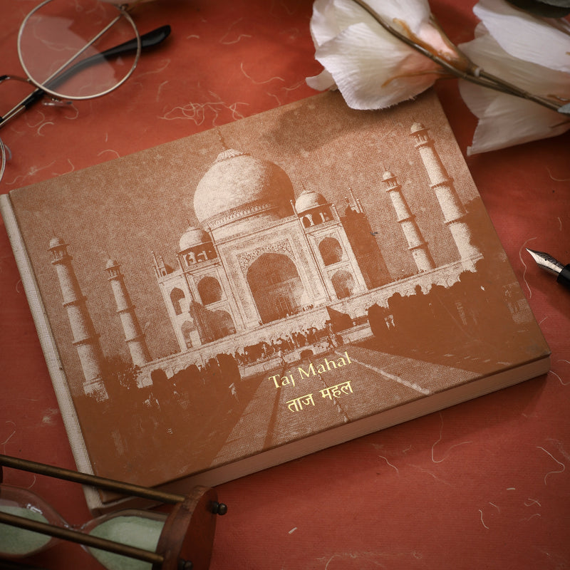 Journal Taj Mahal - Handprinted by Silkscreen