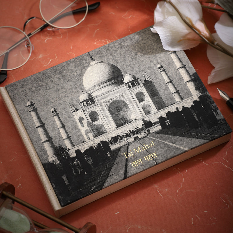 Journal Taj Mahal - Handprinted by Silkscreen