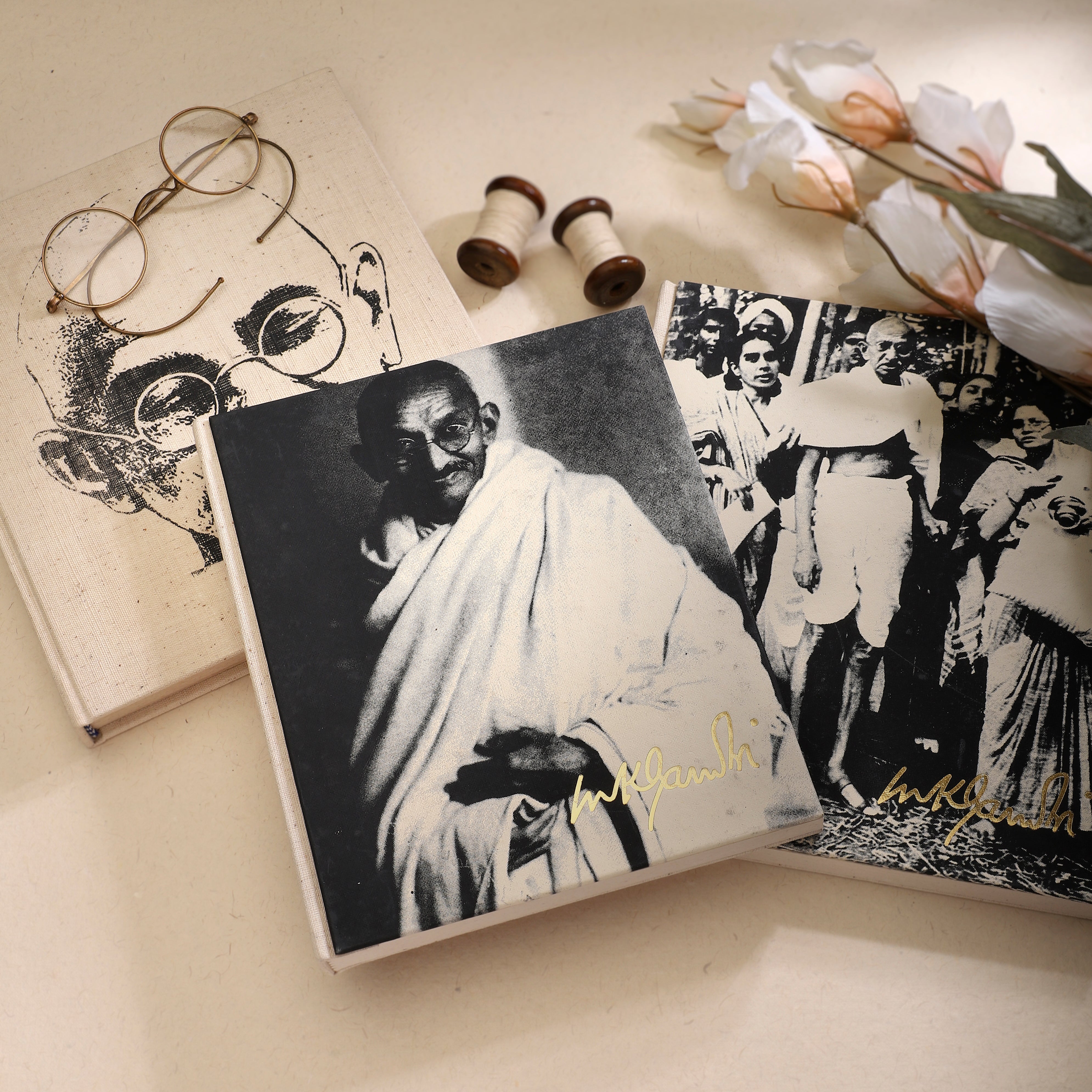 Journal MK Gandhi - Handprinted by Silkscreen
