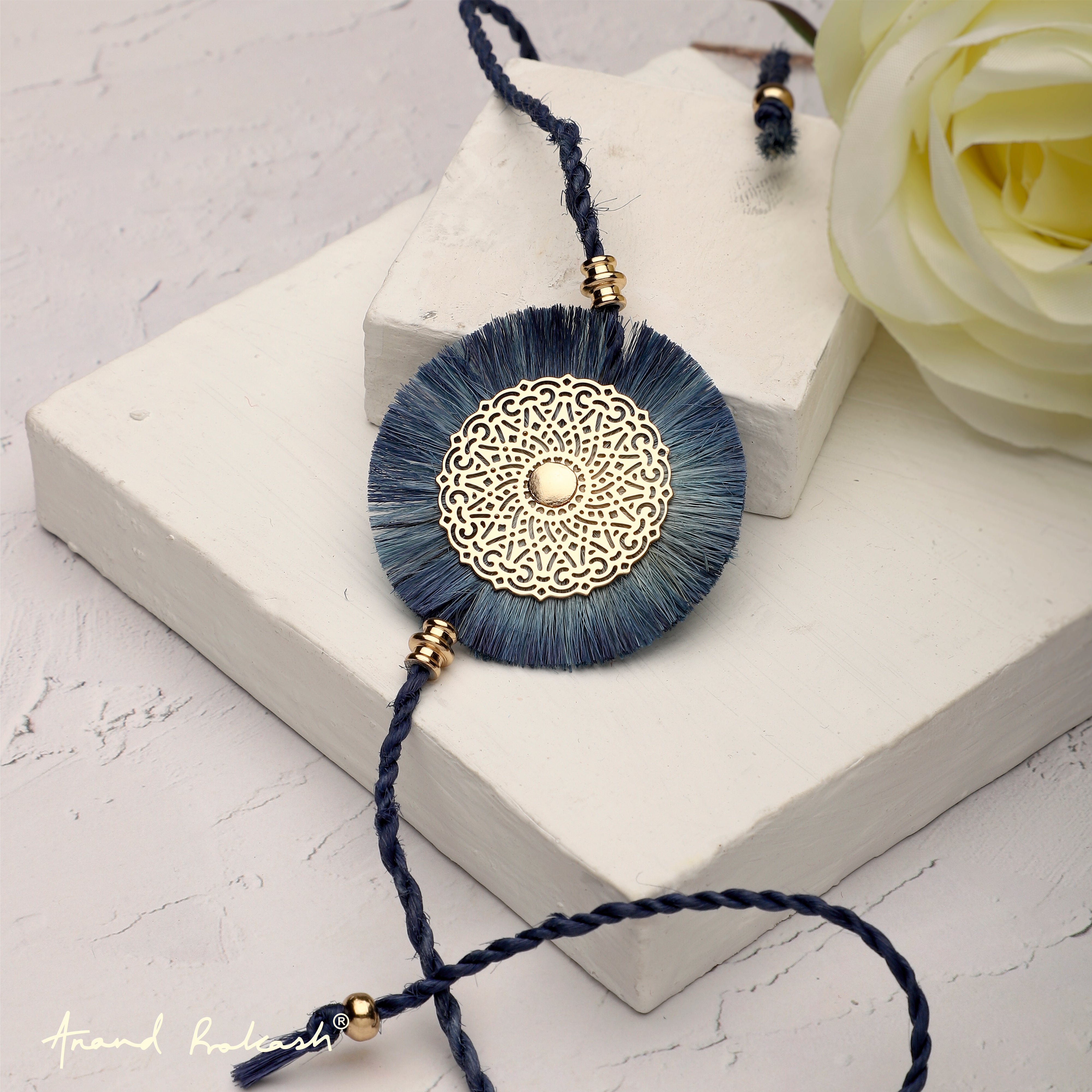Rakhi Jute - Indigo Shibori