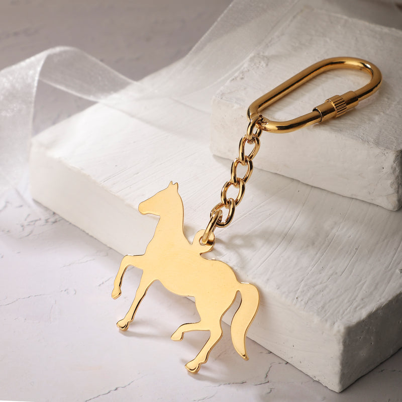 Keychain Horse - Goldplated