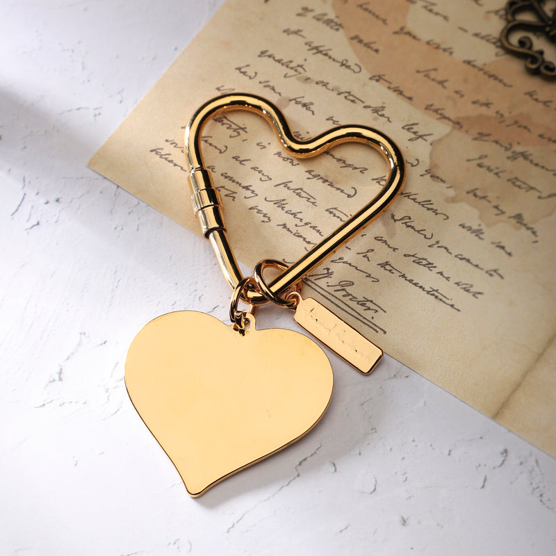 Keychain Ornate Heart - Goldplated
