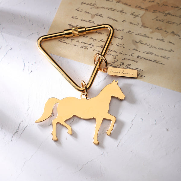 Keychain Ornate Horse - Goldplated