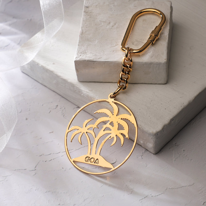 Keychain Palm Tree - Goldplated