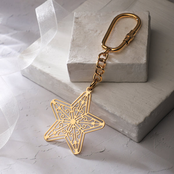 Keychain Star - Goldplated