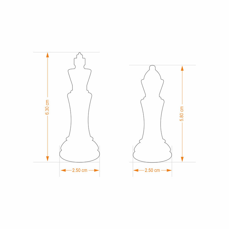 Paperweight Chess - King & Queen