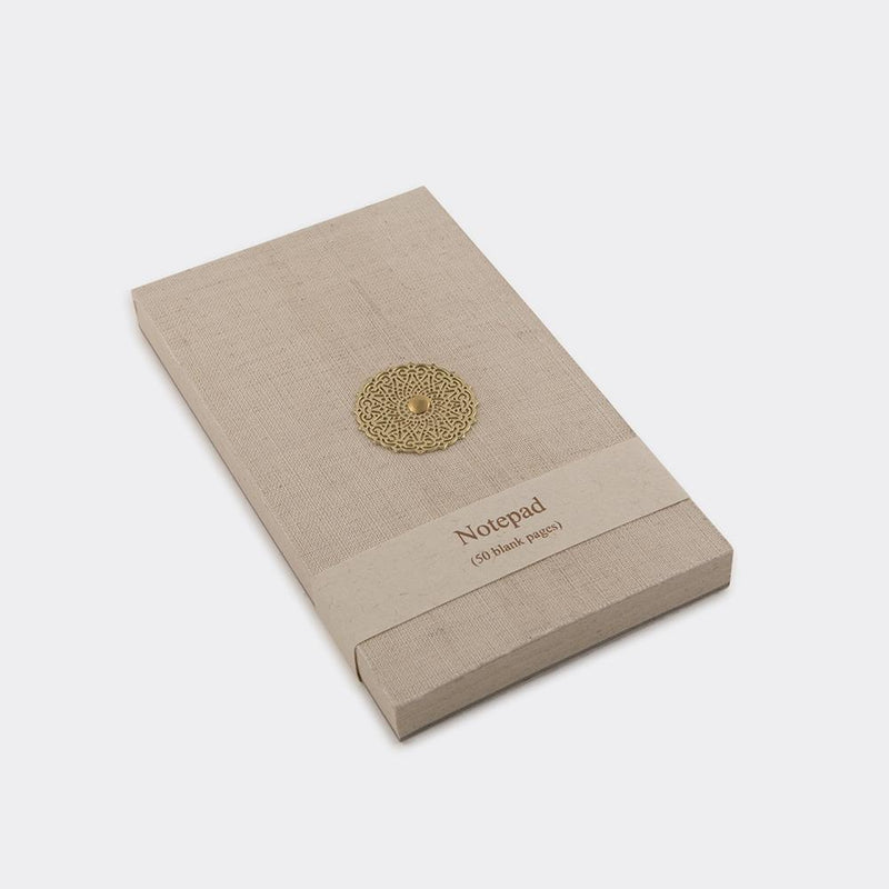 Notepad With Brass Motif