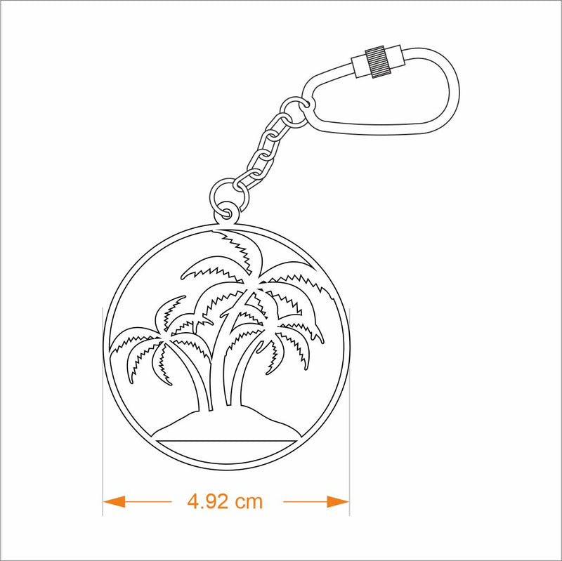 Keychain Palm Tree - Goldplated