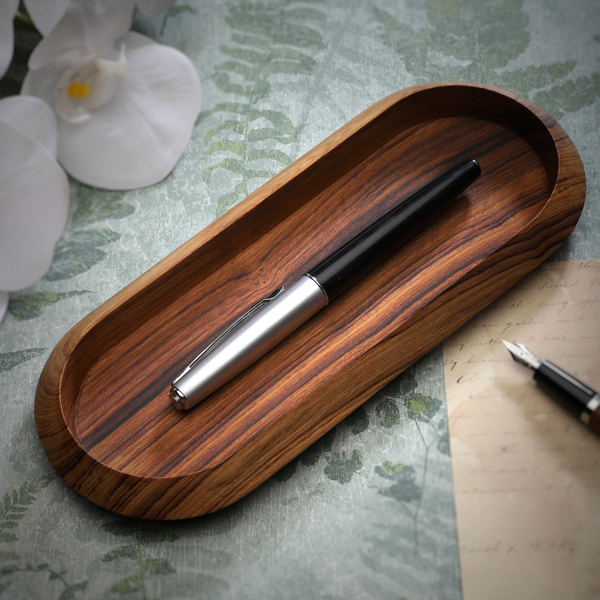 Pen Tray - Teak Wood