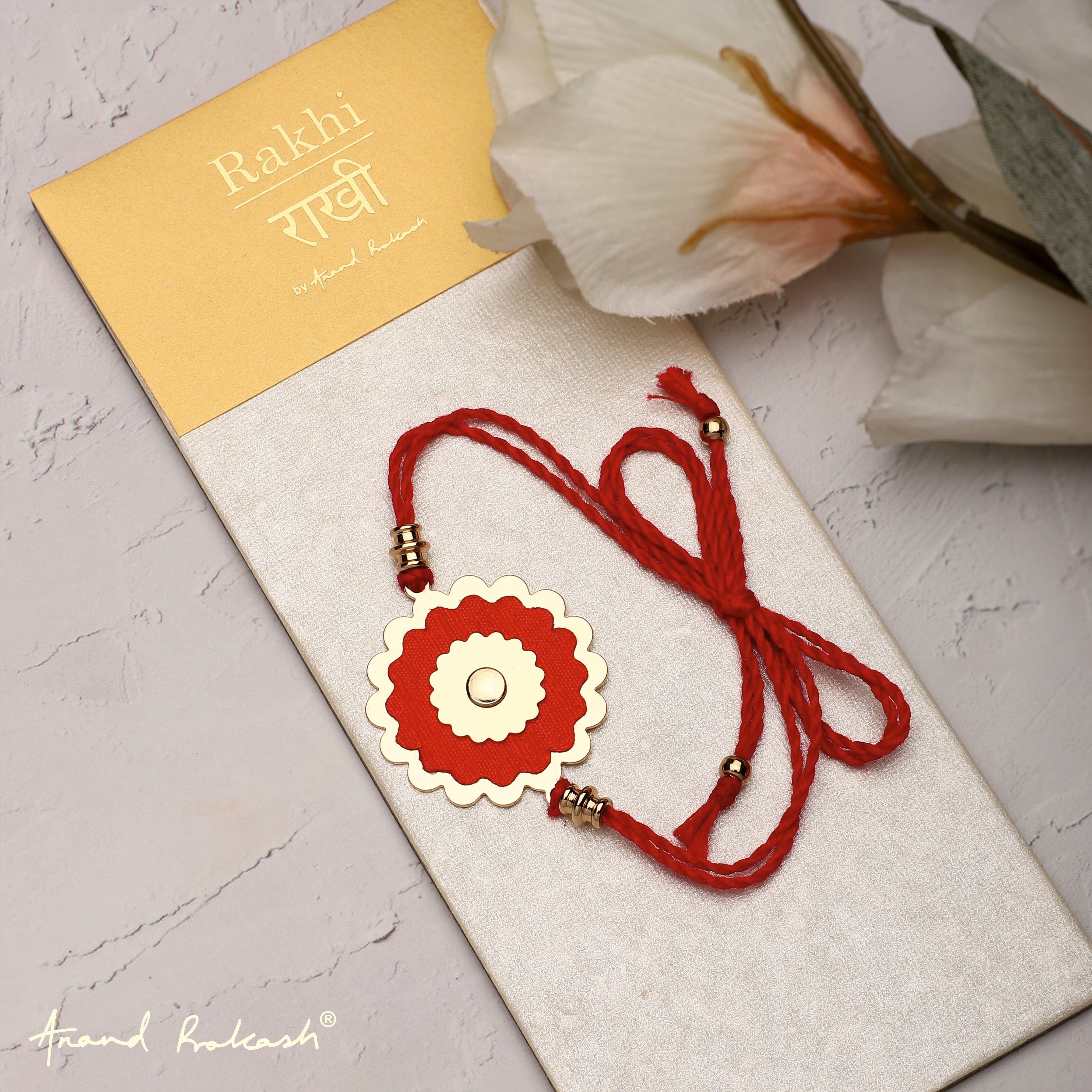 Rakhi Ananya Red Silk
