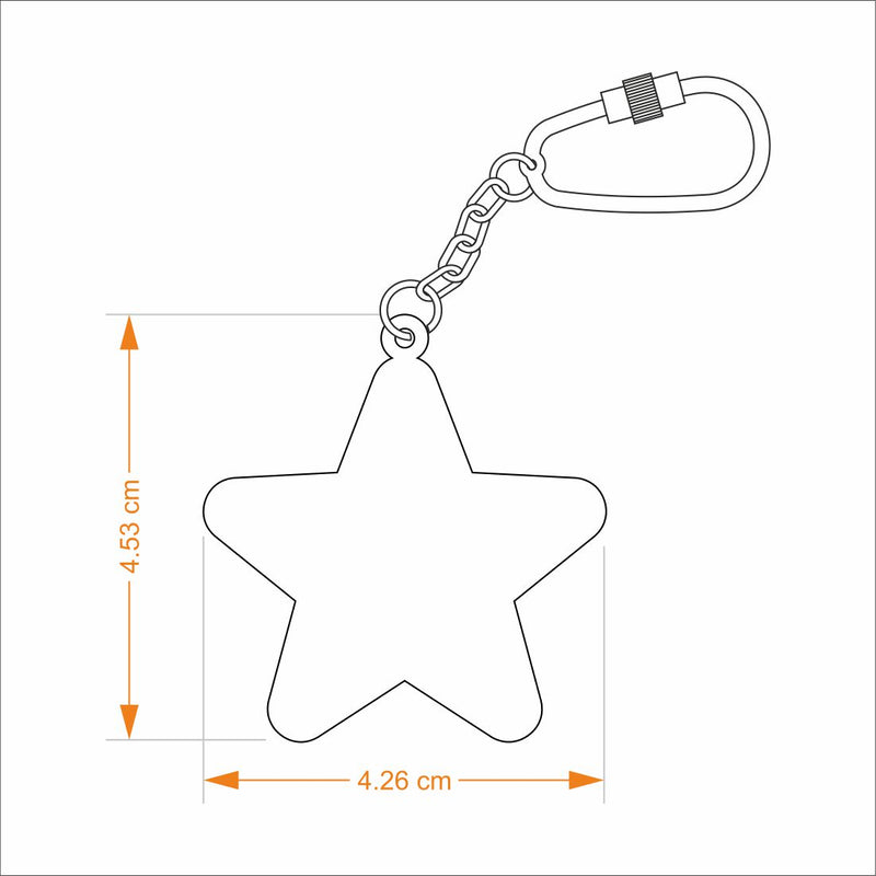 Keychain Star - Goldplated