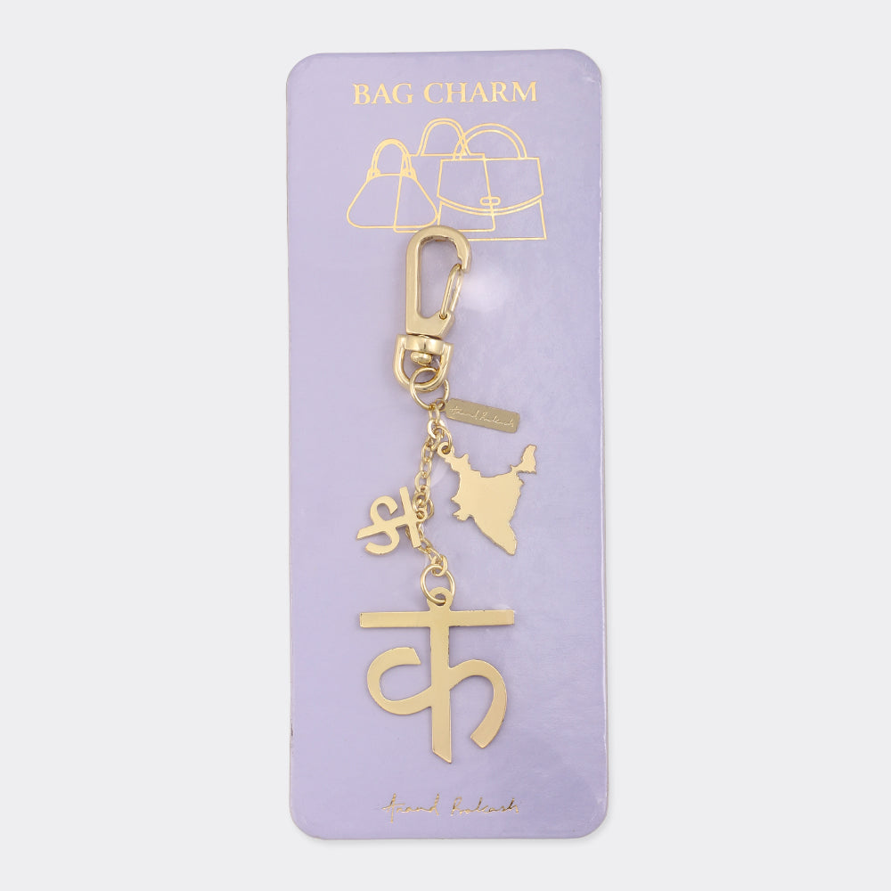 Bag Charm Hindi Letter